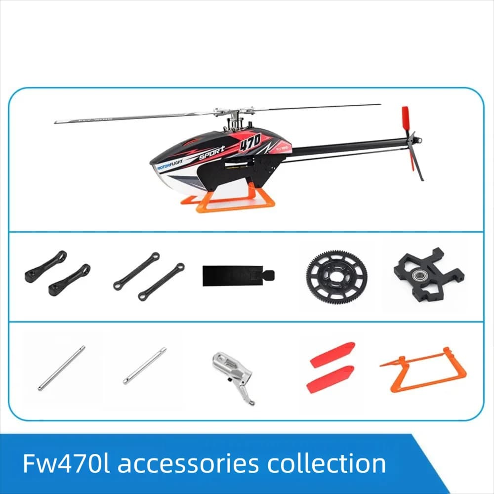 86 Flying wing FW470L helicopter spare parts, main transverse tail shaft, rotor head, tail gearbox, large gear tripod