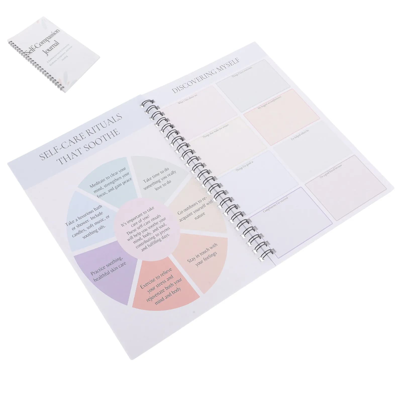 Diario della Self-Compassione, Quaderno Guidato per la Gratitudine, Agenda di Riflessione per la Salute Mentale e la Crescita Personale