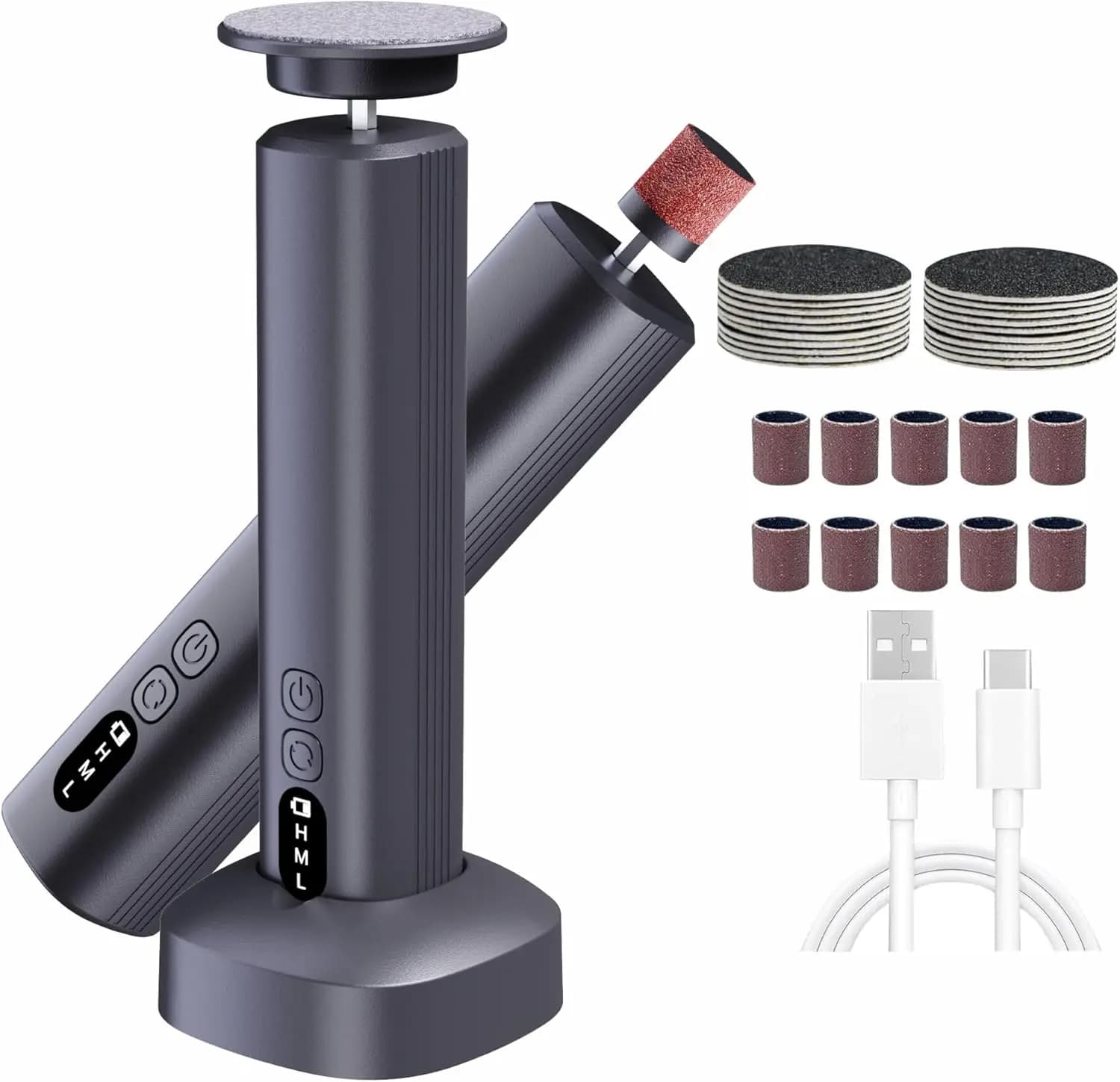 2 in 1 elettrico per la rimozione del callo del piede senza fili macchina per la lima dei piedi professionale manicure pedicure strumento kit per la cura del piede per la pelle morta