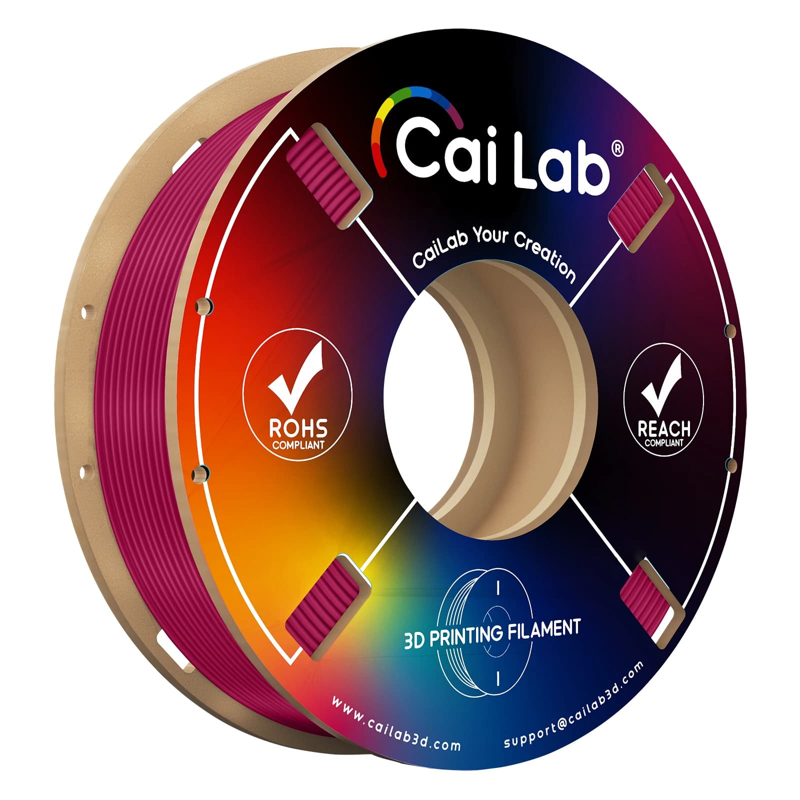 Filament CaiLab PLA 1,75 mm200 g for 3D printing, high tenacity, heat resistant, compatible with FDM printers