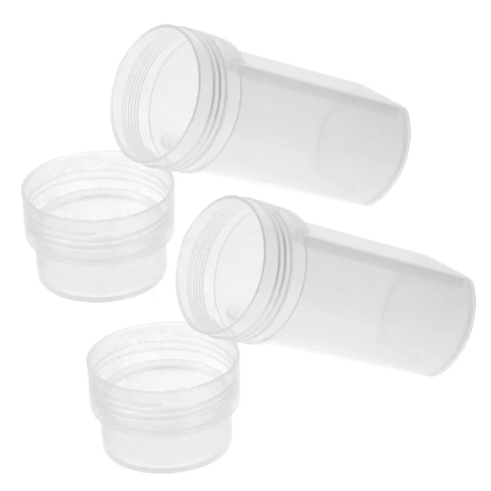 2pcs High Transparency Staining Jar 5-Slide Plastic Lab Container For Microscope Slide Drying Biology Chemistry Research Coplin