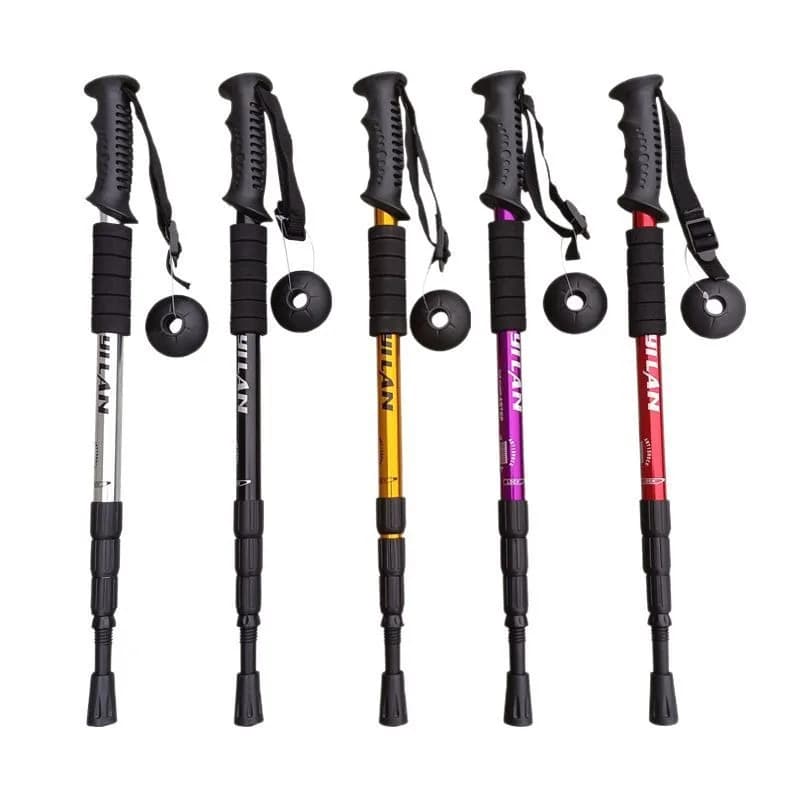 Ultralight Trekking Poles with Shock Absorption Foldable Design for Outdoor Camping Mountaineering and Hiking Trips
