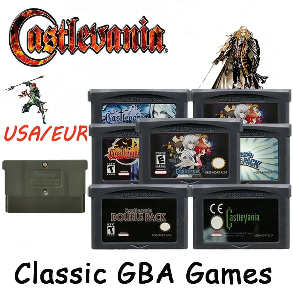 Cartuccia di Gioco Castlevania GBA Serie Videogiochi 32 Bit Scheda di Memoria per Console Asia of Sorrow Dissonance per GBASP NDSL