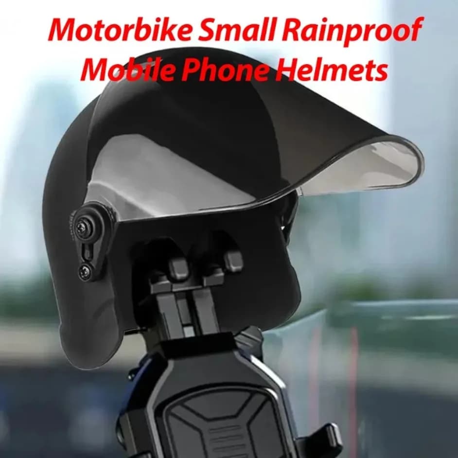 Mini caschi impermeabili per telefono cellulare Parasole antipioggia Supporto per telefono Parasole Supporto per telefono per moto Caschi per moto