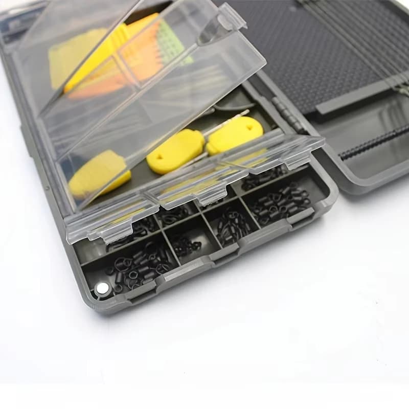 Scatola Porta Attrezzi da Pesca alla Carpa Multi-Scomparto in ABS Resistente, con Chiusura Magnetica, Organizzatore Portatile per Attrezzatura da Pesca
