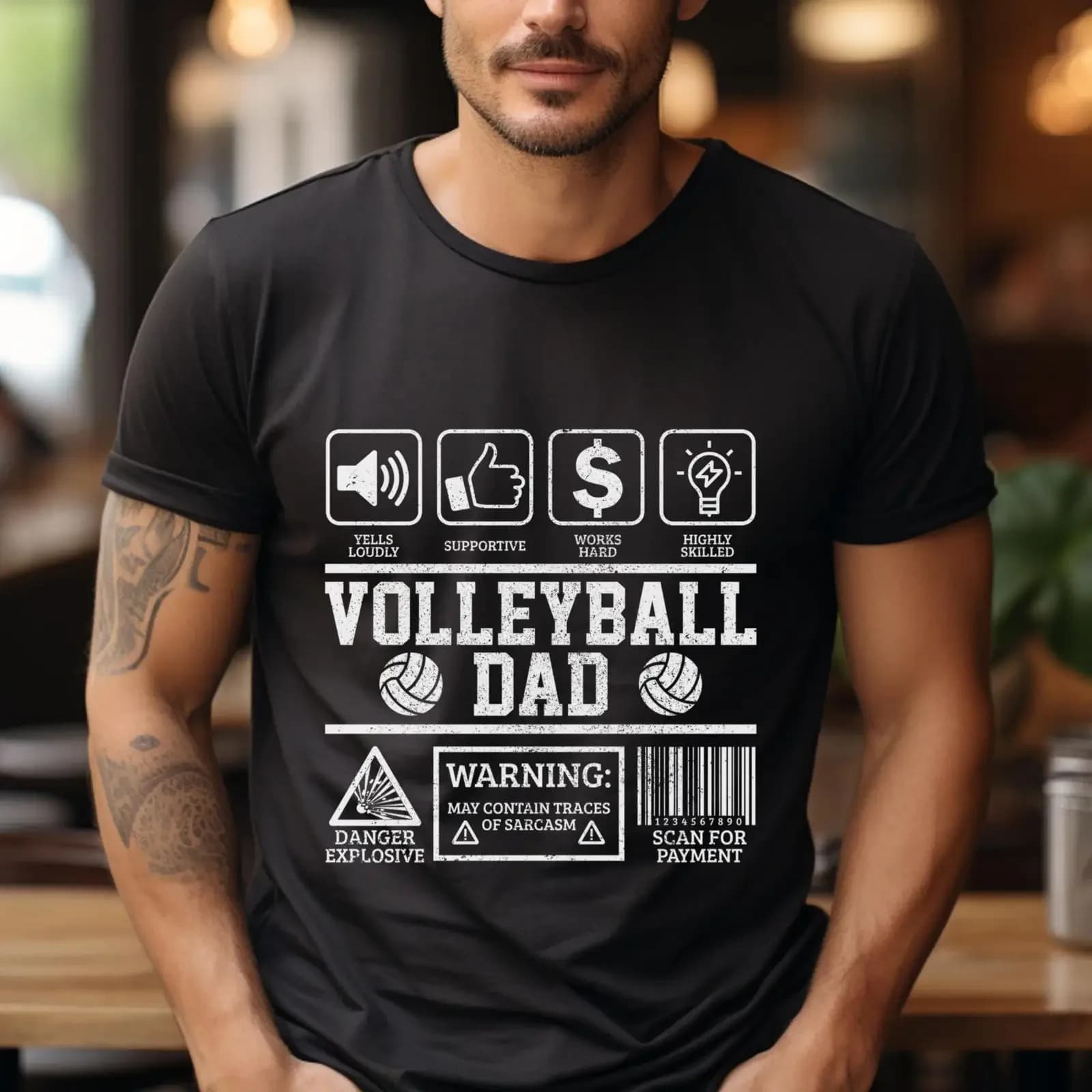 Volleyball Dad T Shirt Funny Beach Father amp 39 s Day s vintage Washed Stylish Top For Everyday Wear graphic Versatile