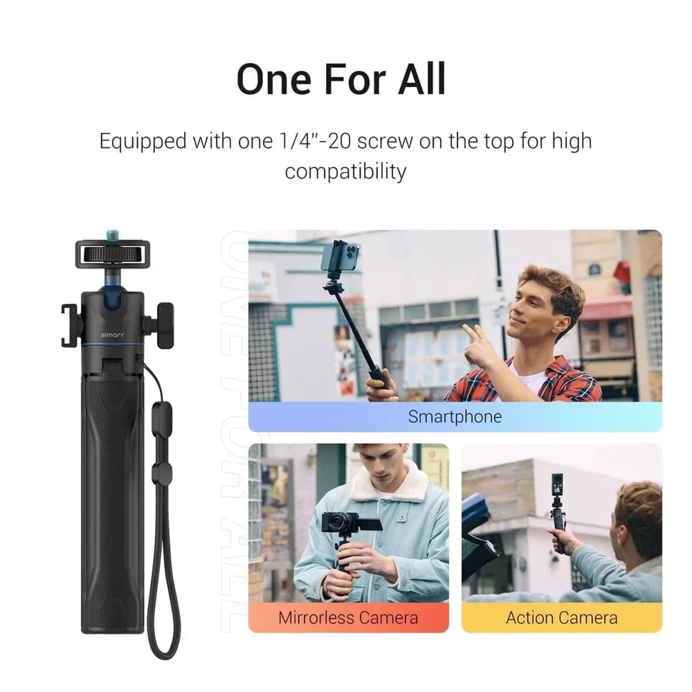 2026 In stock SmallRig Vigor Black Vlog Kit Compact and Stretchable with Tripod Grip Selfie Stick Mode for Multiple Scenarios 38