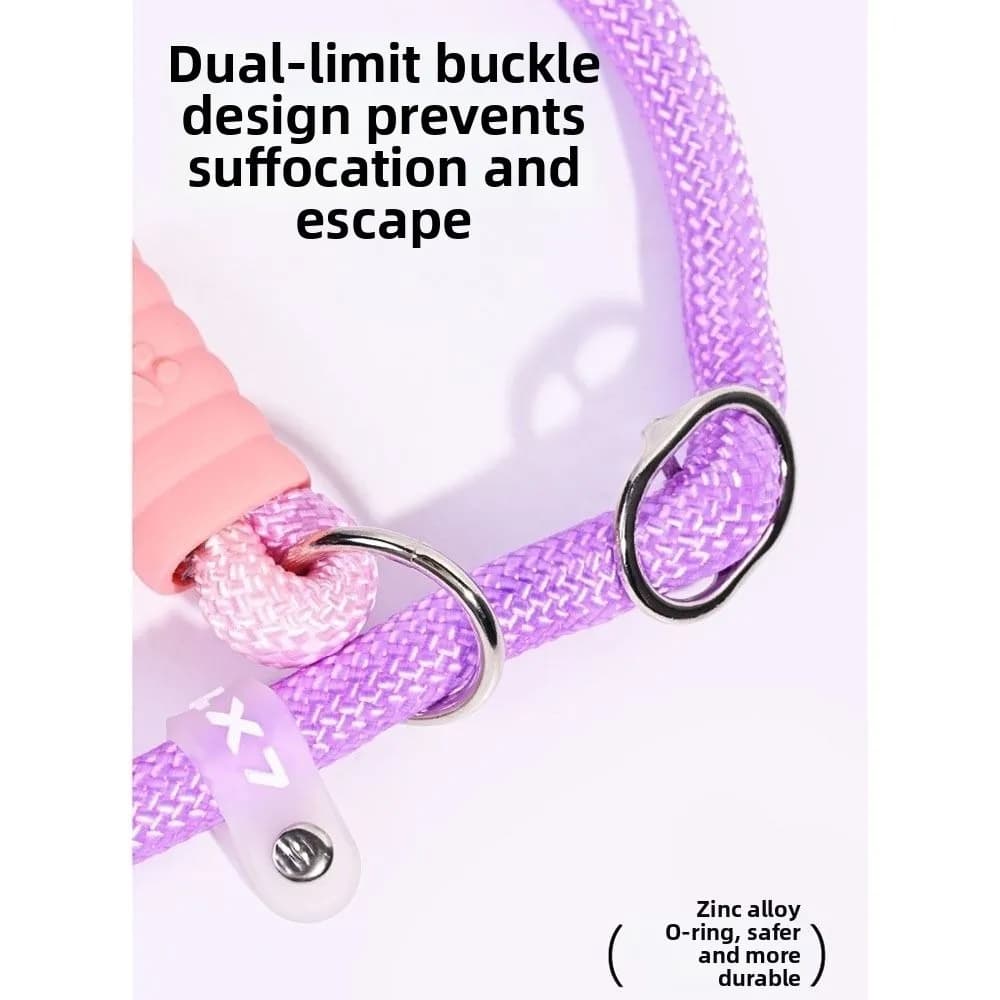 Anti-Escape Gradient Color Dog Leash Nylon Anti-Burst Anti-Pull Leash Heavy Duty Anti-Tangling Pet Training Leash Pet Supplies