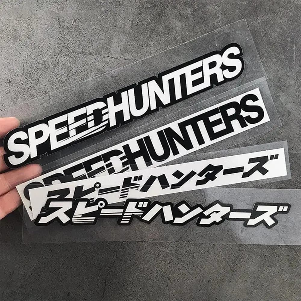 2 pezzi/set adesivi JDM SpeedHunters, adesivi in vinile impermeabili per auto, moto, bici, casco, decorazioni per lo styling