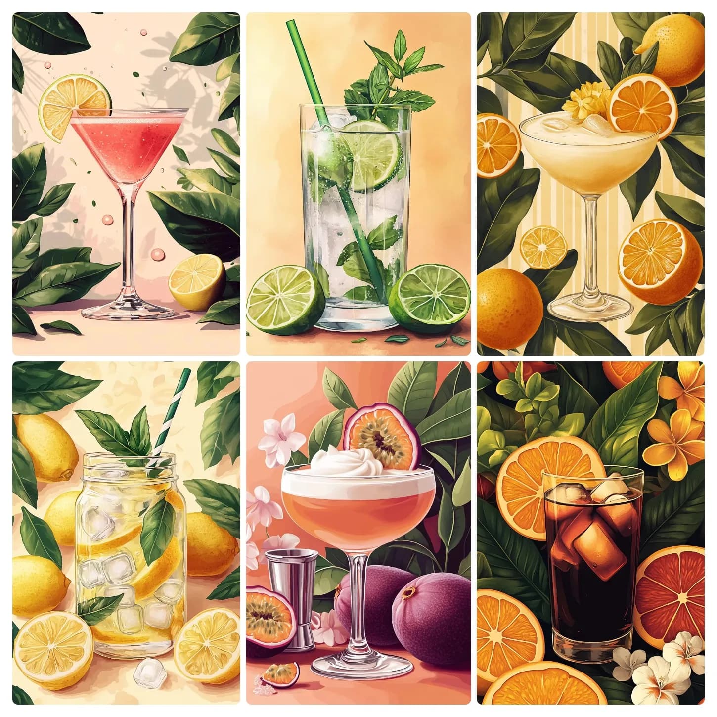 Paint By Numbers Fruit Drinks Pattern Kit Pre DrawnCanvas Acrylic Paint Set Stress Relief DIYCraft Wall Decor Gift for Beginners