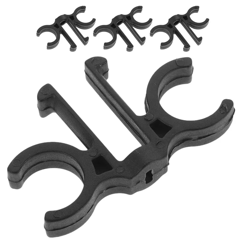 4 Pezzi Fibbie in Plastica per Bastoncini da Trekking, Connettori per Bastoni da 18mm, Accessori Outdoor con Chiusura di Sicurezza