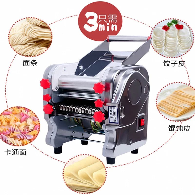 Commercial Electric Noodle Making Pasta Maker Dough Roller Noodle Cutting Machine Dough Press 220V