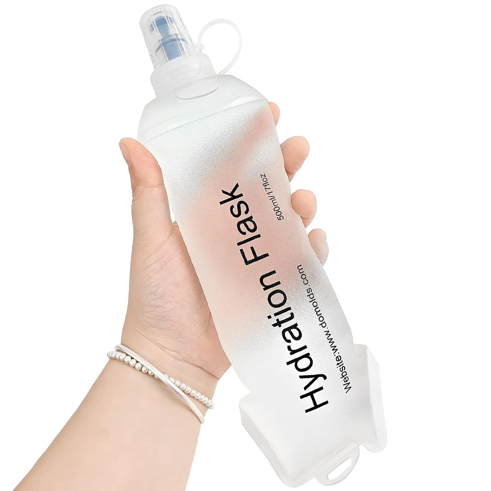 Borraccia Morbida, TPU Foldable Water Bottle for Hydrating Backpack, Running Vest, Water Bottle Folding Antiques for Hiking