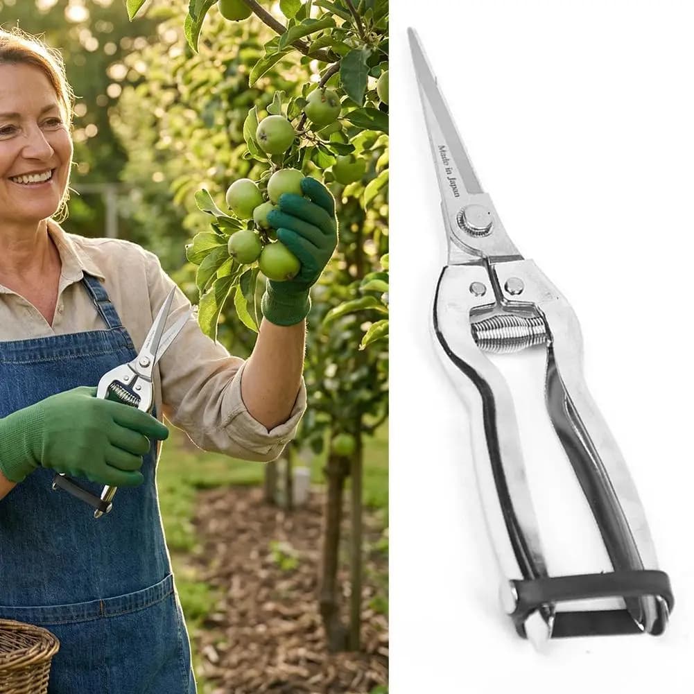 Forbici da Giardinaggio per Potatura e Raccolta Frutta, Attrezzi per la Cura degli Alberi da Frutto e la Raccolta della Frutta
