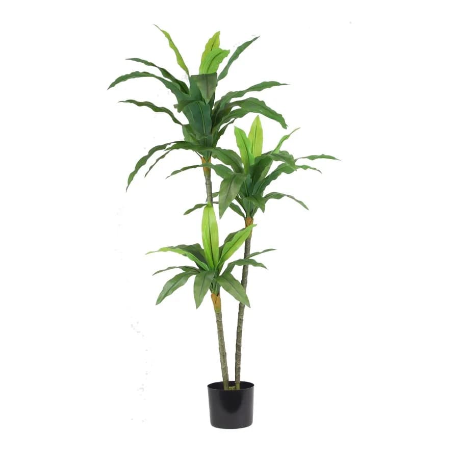 The Mod Greenhouse 48" Artificial Dracaena Plant in Black Matte Planter's Pot