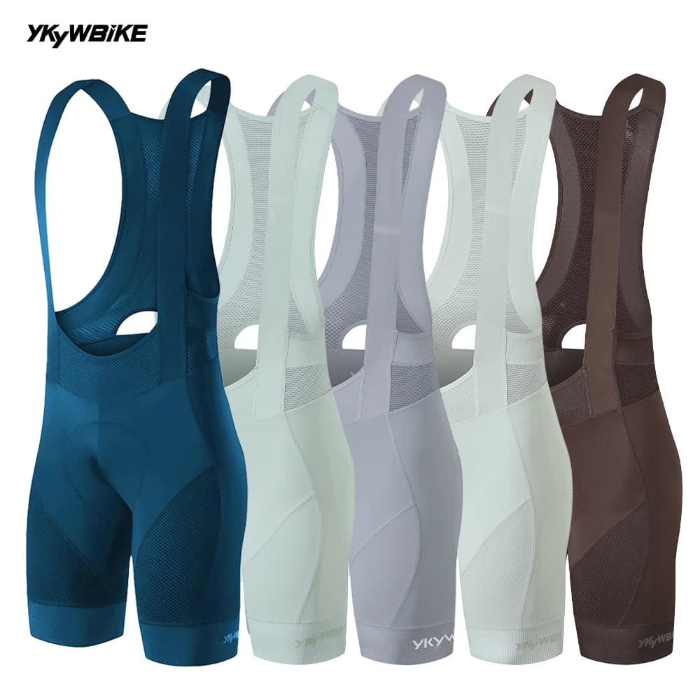 Men's YKYW Cycling Shorts, Pro Team Model, Summer, Breathable, for Bike, Blu-Grigio, 6 Hours