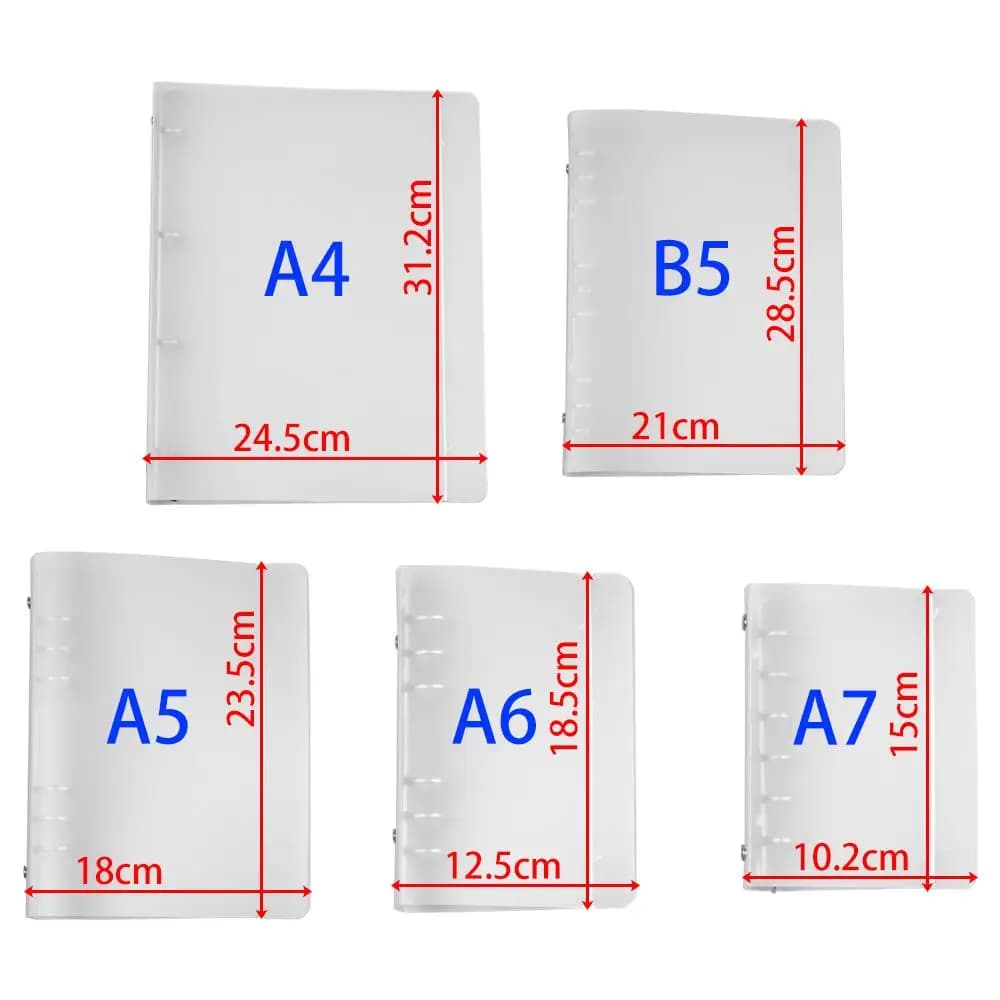 Office Supplies Fashion Plastic Shell Journal Diary Stationery Notebook Shell File Folder Notepad Cover Ring Binder