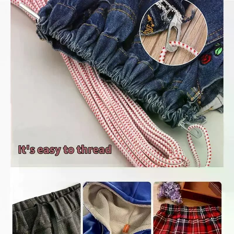 [YU]4PCS Flexible Spring Drawstring Threader Set For Elastic Cords Laces On Pants Hoodies DIY Sewing Repair Tool Kit Accessories