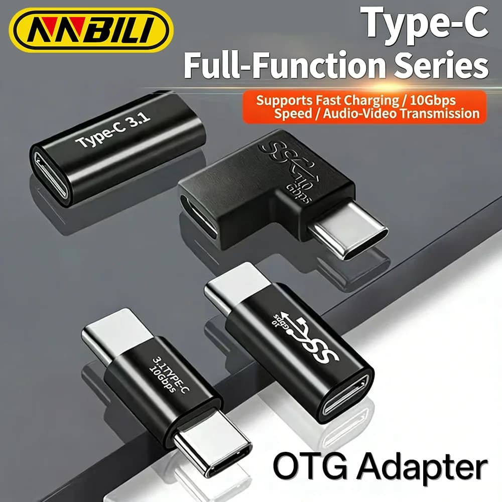 NNBILI OTG Universal Type C Adapter Type C Male to USB-A Male Female Converter for Macbook Huawei Samsung S26 iPad Connector