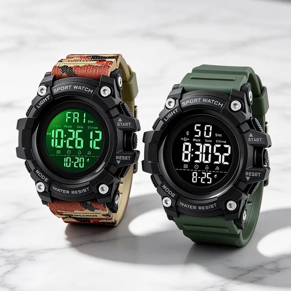 Men Sport Watch Waterproof Military Watches Alarm Clock Digital Men's Sports Watches Outdoor Multifunction Wristwatch for kids