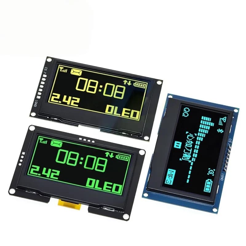 2.4" 2.42 Inch 128x64 OLED LCD Display Module SSD1309 12864 7 Pin SPI/IIC I2C Serial Interface for Arduino UNO R3 C51 XCW