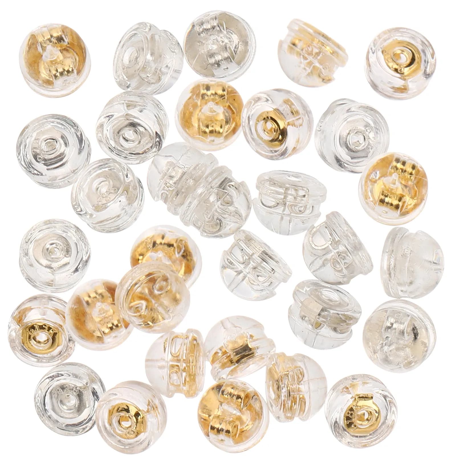 32Pcs Skin Friendly Silicone Earring Backs Locking Screw Earring Backs for Studs Pierced Earrings Ear Jewelry Making Repair Gift