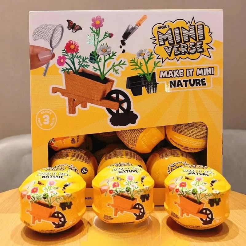 Miniverse Make It Mini Nature DIY Blind Box - Kit Artigianale Scenari Naturali in Miniatura, Giocattolo da Collezione con Parti Espositive per Regali per Bambini