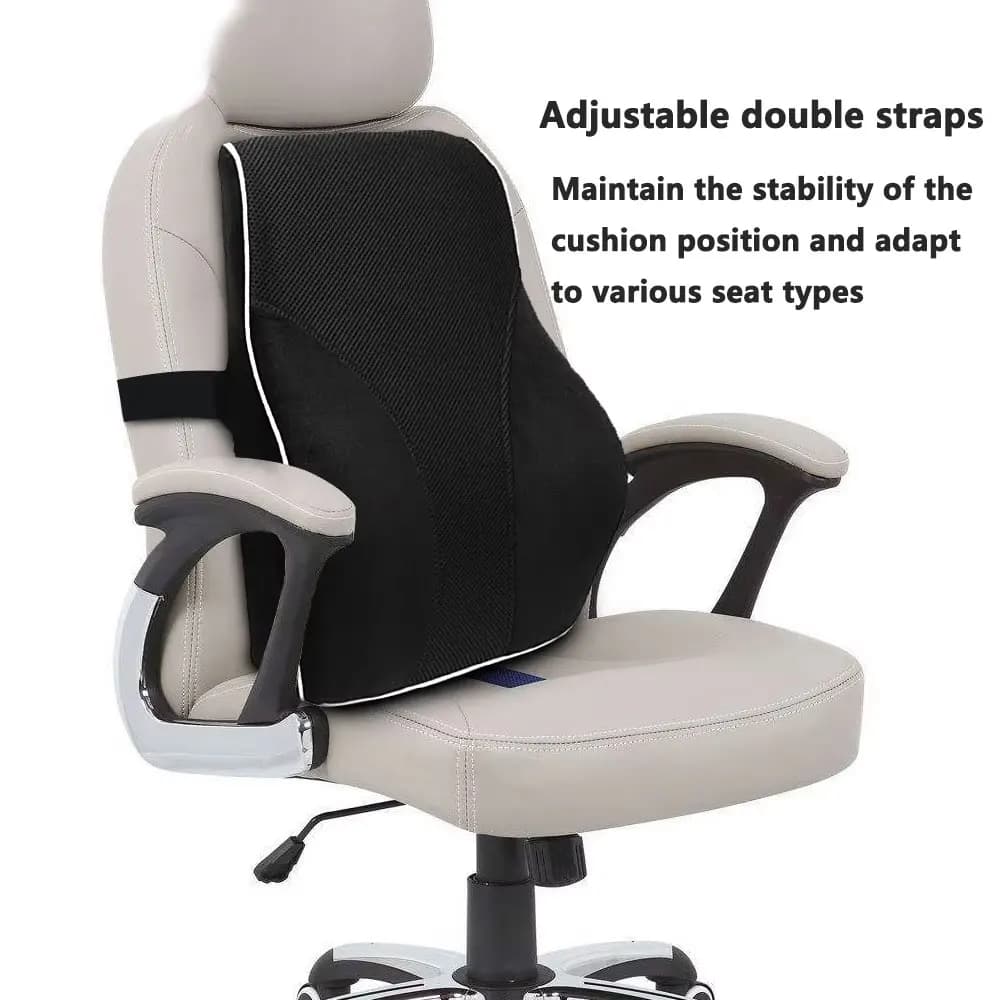Cuscino di supporto lombare Memory Foam Allevia il mal di schiena per il conducente dell'auto Sedie da gioco per ufficio Cuscino lombare Morbido e confortevole