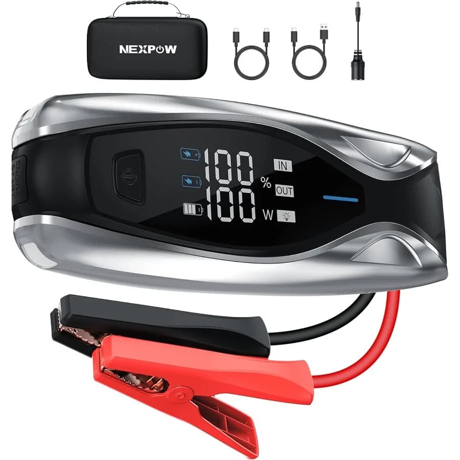 Avviatore con ponticello a batteria 6000A Avviatore di emergenza portatile da 24000 mAh con scatola di salto a ricarica rapida a 2 vie PD da 60 W Pac