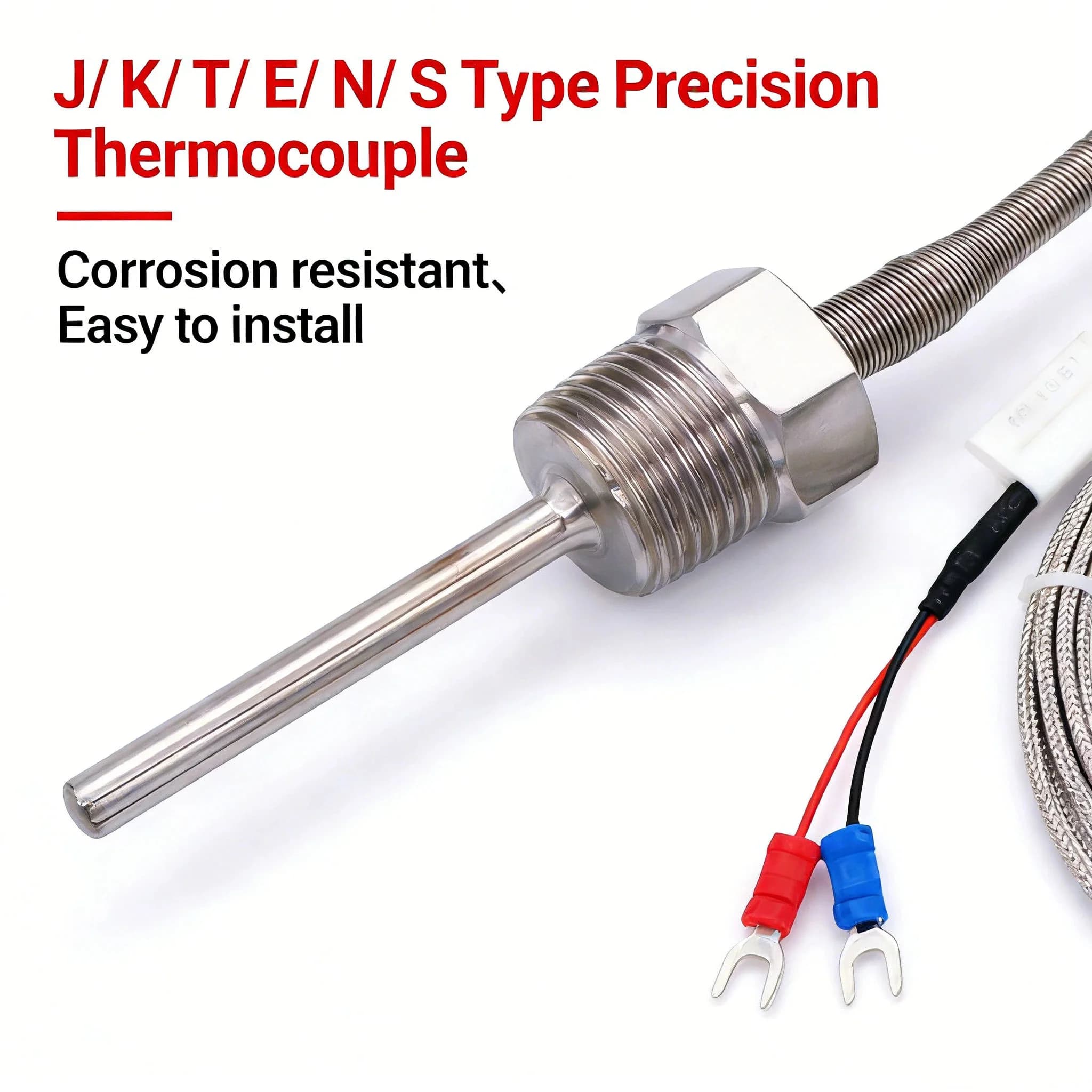 High Temperature Probe K E PT100 Temperature Sensor Industrial High Accuracy Sensitive Thermal Detection Measuring Accessory