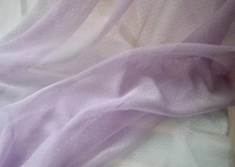 150cm wide 1meter/lot purple Dot Mesh Lace Fabric Material