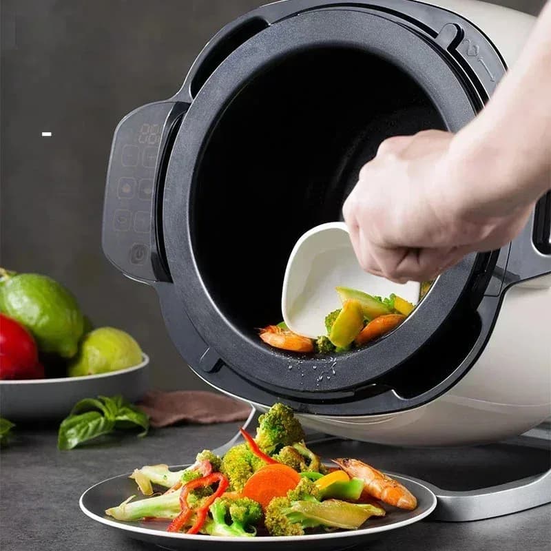 2026 2000W Intelligent Automatic Stir Frying Machine Household Electric Cooking Wok Pot Non-stick Multifunctional Cooker Pot 220