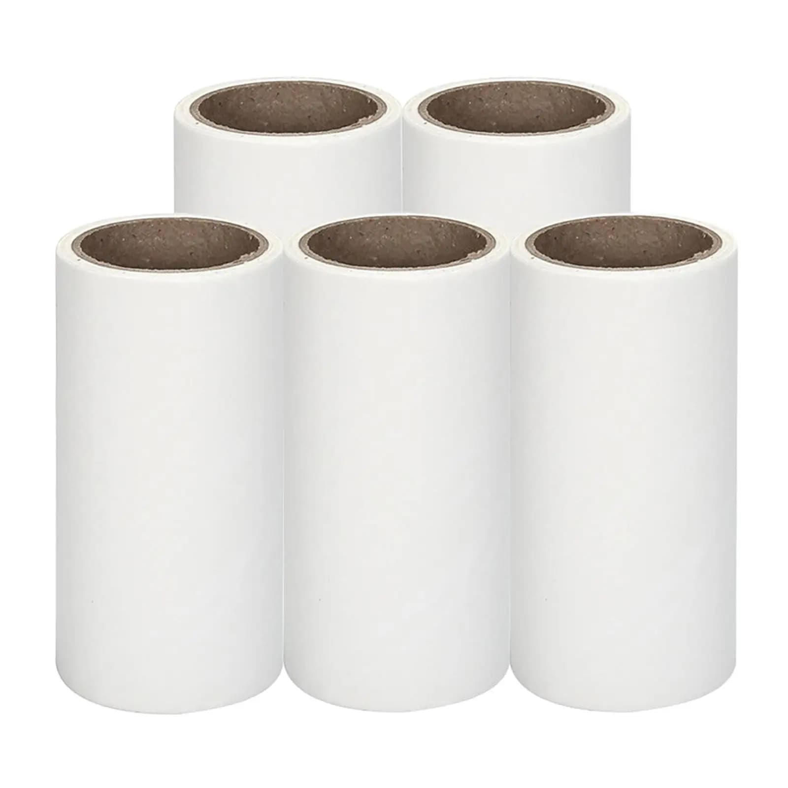 5 Rotoli di Nastro Adesivo per Pulizia, 10 Cm, 30 Fogli per Rotolo, Rullo Adesivo Strappabile per Rimozione Pelucchi, Ricambio per Casa, Divano, Vestiti, Animali Domestici