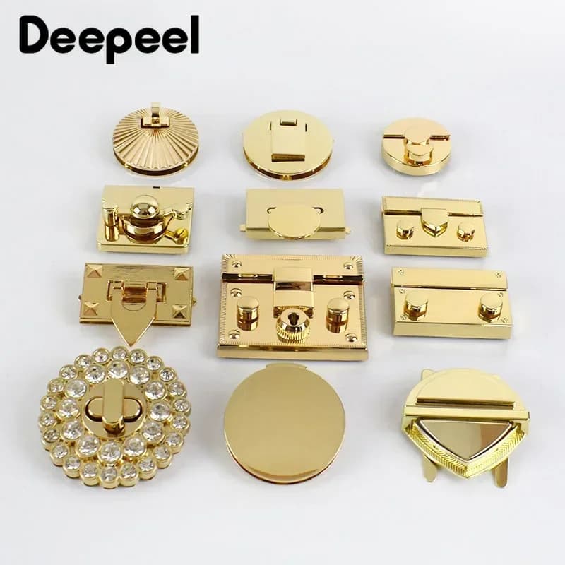 2 pezzi in metallo girare twist lock fibbia borsa chiusura a molla per borse borsa fai da te serrature chiusura borsa chiusura accessori hardware per cucire