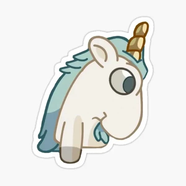 Unicorse Children Pose 5PCS Stickers for Home Water Bottles Cute Cartoon Car Stickers Window Funny Living Room Bumper Kid