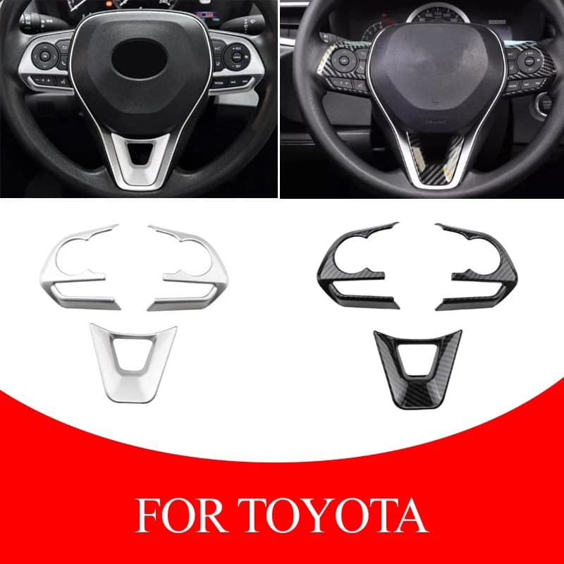 Adesivo per rivestimento del pannello del pulsante del volante dell'auto per Toyota RAV4 Corolla E210 Avalon 2019- 2023 accessori per auto