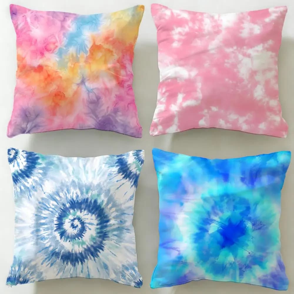 Federa per cuscino con motivo tie-dye, morbida e facile da lavare – versatile per divano, letto, viaggi e ufficio