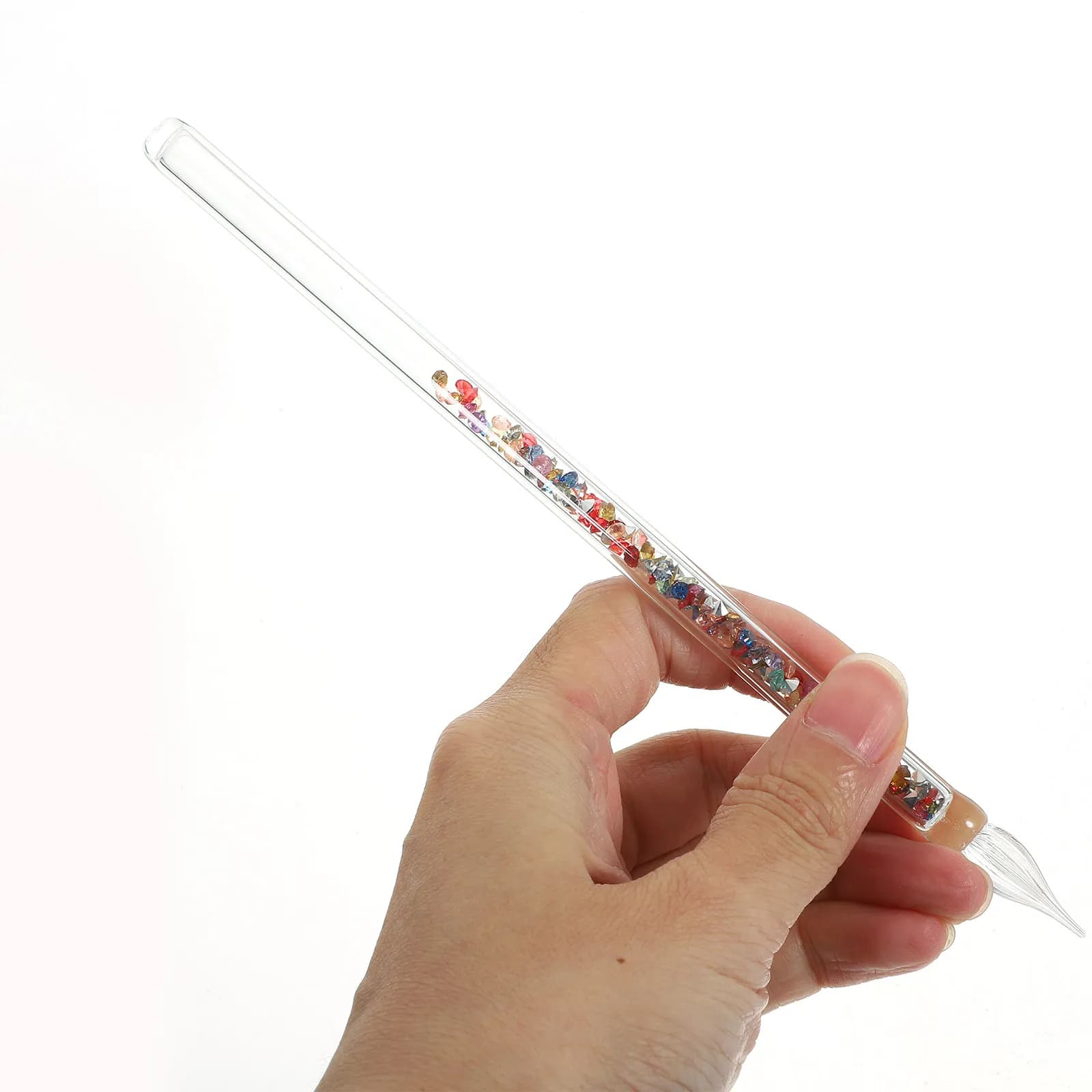 4Pcs Glass Dip Pen Set Crystal Glass Dip Pen Elegant Spiral Design for Calligraphy Drawing Painting Signature Writing Portable