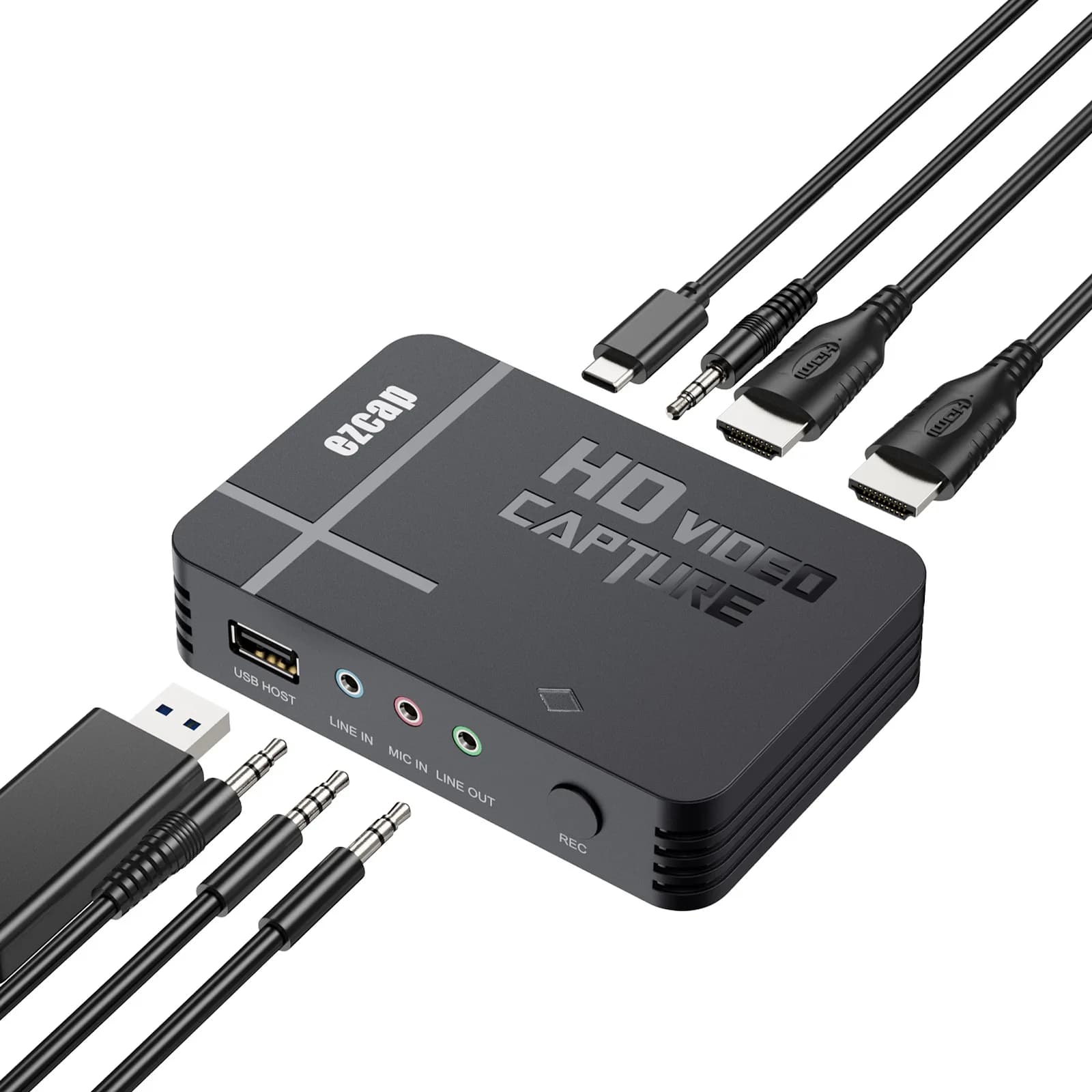 EZCAP 288P 1080P Registratore Video HD per Giochi in Diretta, Compatibile con XBOX PS3 PS4 TV, Registratore Video per Streaming Medico e Online