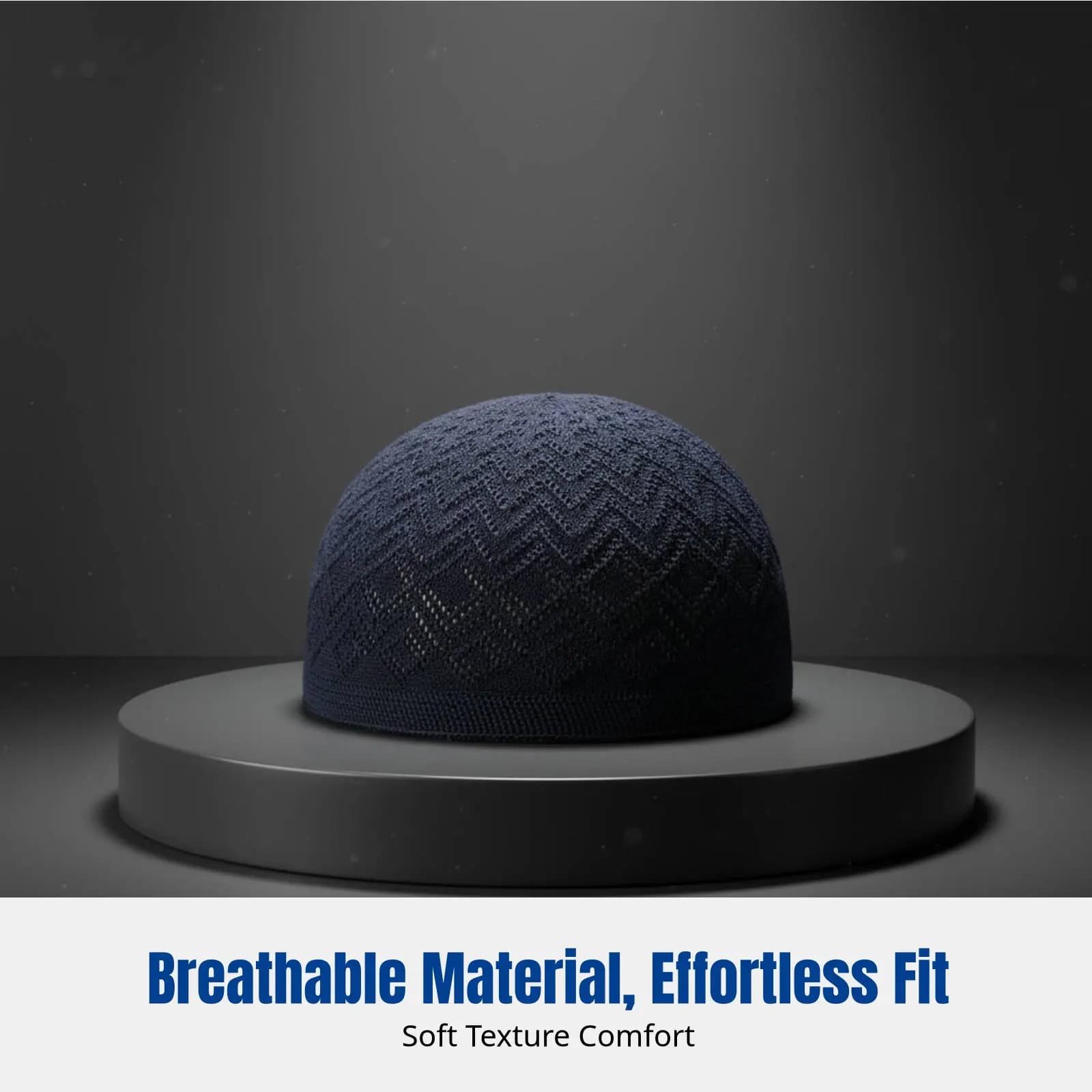 Cappello da preghiera Kufi in maglia da uomo, traspirante e sottile, stile arabo, diversi colori