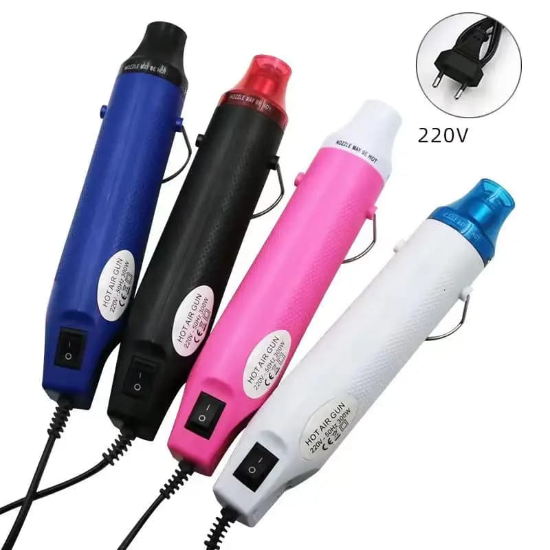 Pistola ad aria calda 220V, presa europea per soffiante per saldatura, mini pistola termica per tubi termoretraibili, confezioni per auto e artigianato fai-da-te