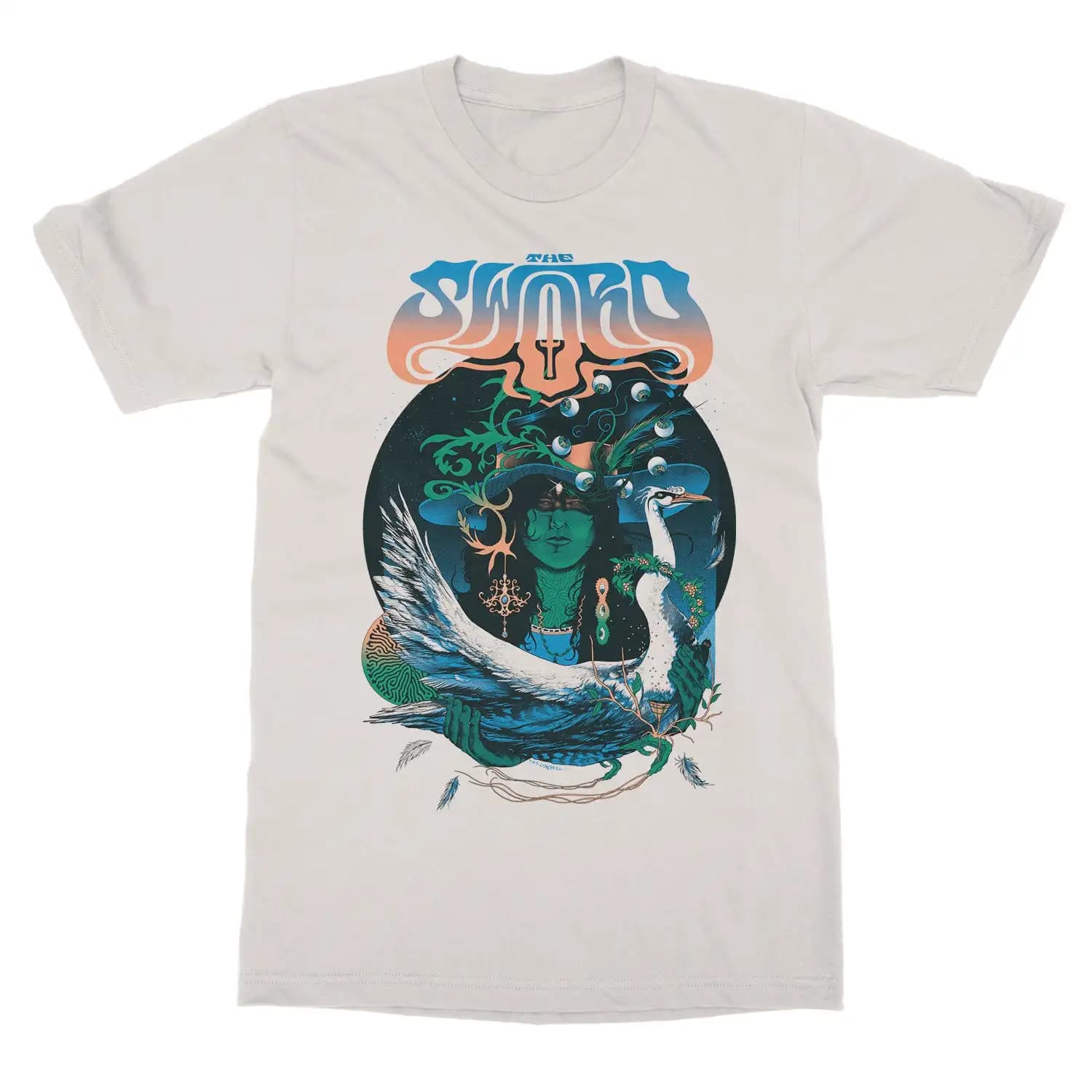 T-shirt The Sword Levitation Band, t-shirt con grafica in cotone 100%, top streetwear estivo per uomo e donna