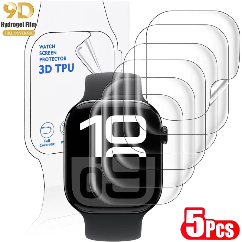 5PCS Pellicola Idrogel per Apple Watch 46MM 44MM 40MM 45MM 41MM 42MM 49MM 38MM Protezione Dello Schermo iwatch serie Ultra 10 9 8 7 SE 6 5