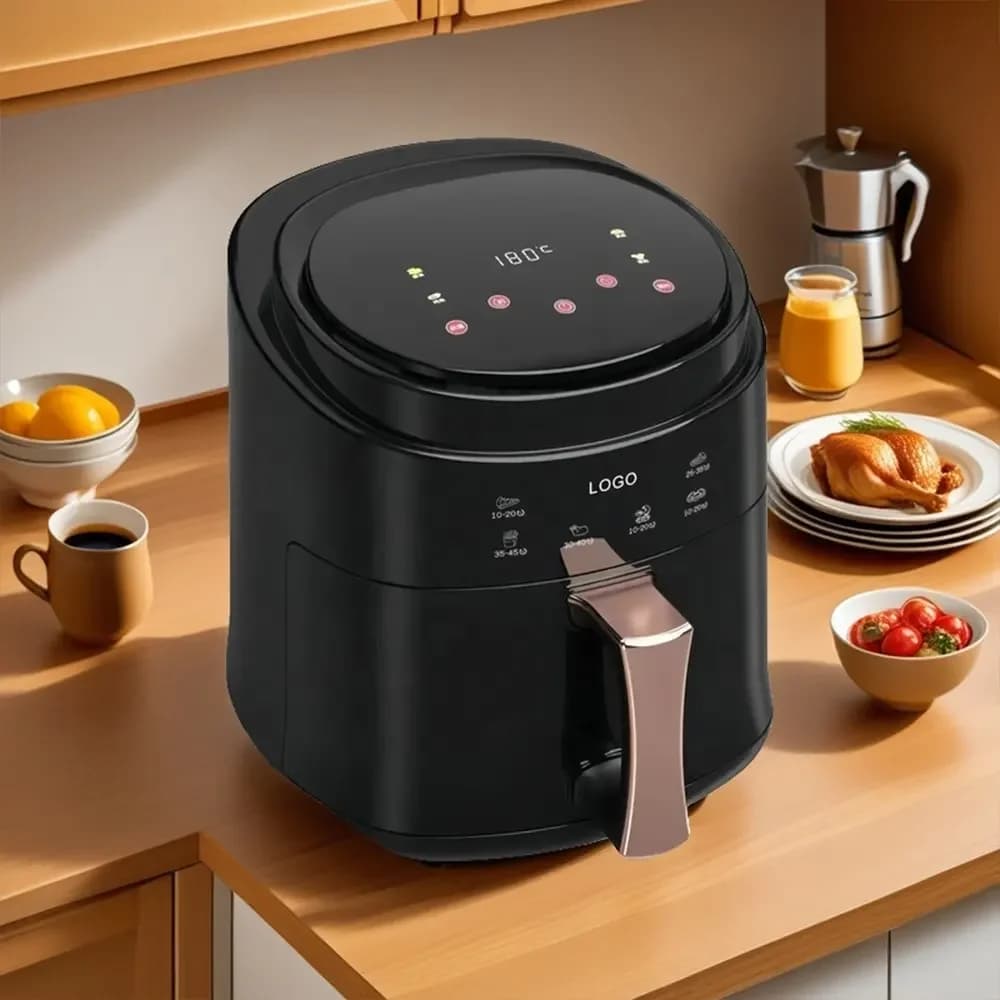2800W 5L 6L 8L Digital Control Air Fryers Visualable Multifunction Electric Deep Fryer Air Fryers With Touch Screen
