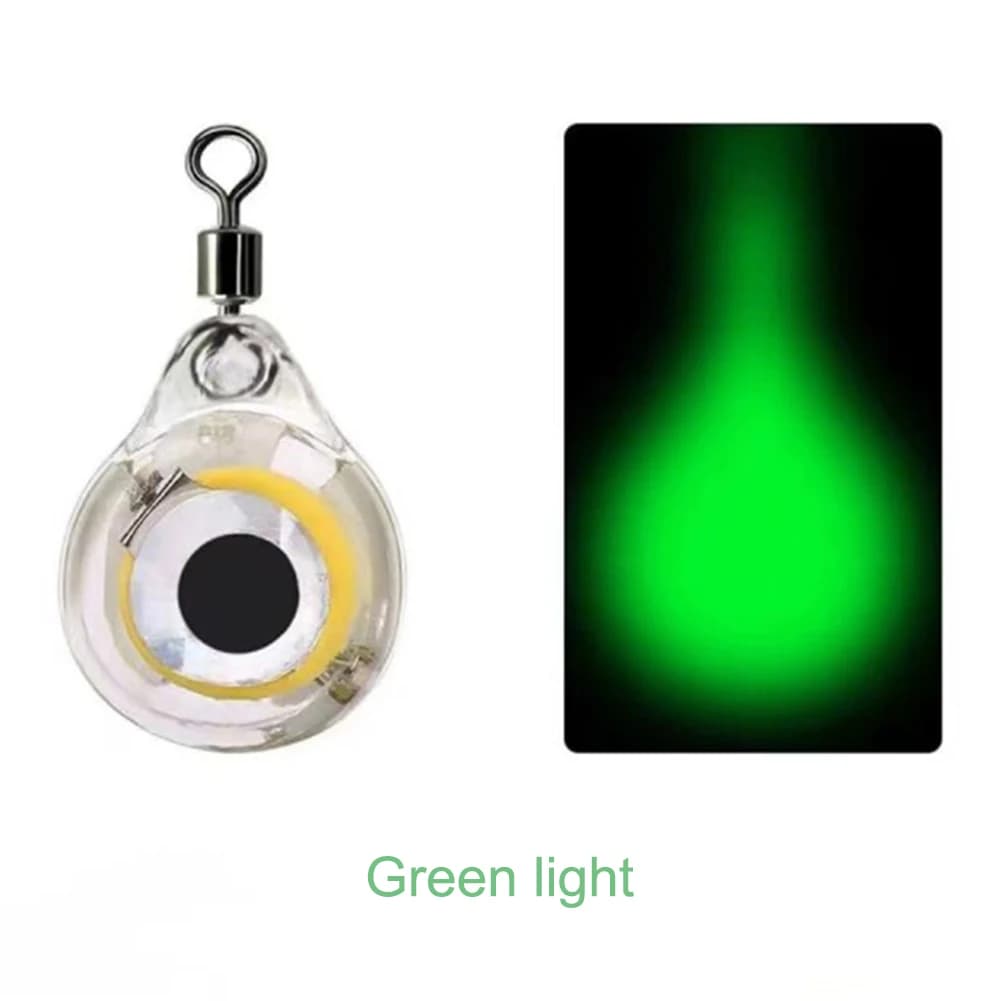 10 Pezzi Luce Subacquea Notturna a Forma di Occhio, Mini Esche Luminose a Batteria per Attirare i Pesci