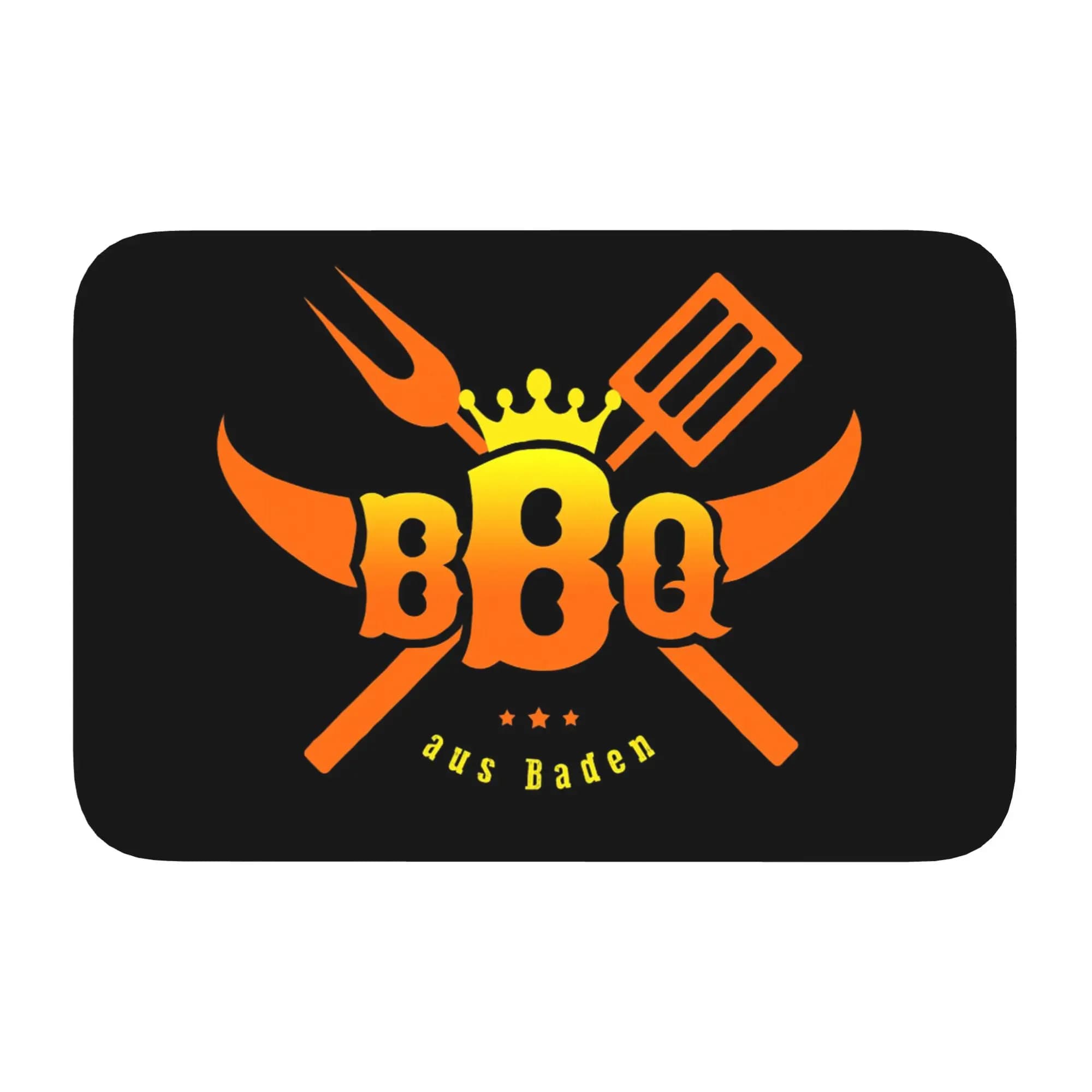 BBQ Grilling Cooking Black Chef Smock Barbecue Enthusiast Doormat Carpet Rug Kitchen Entrance Floor Mat for Bedroom Footpad Mats