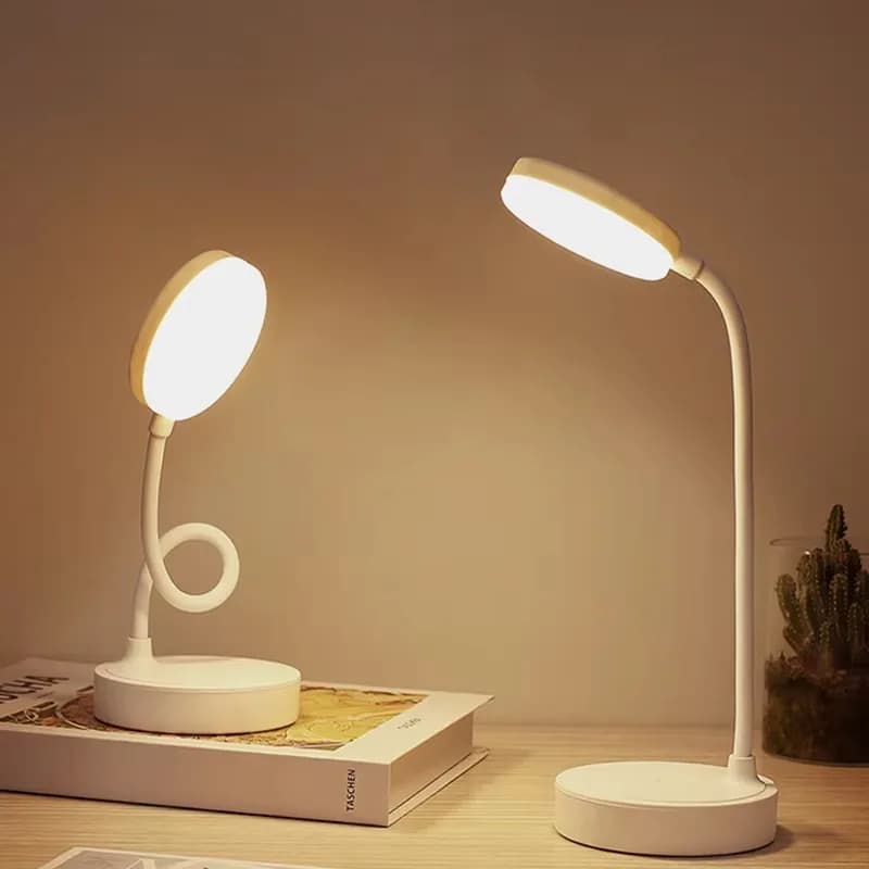 USB plug-in portable LED desk lamp - Bedside table lamp for bedroom with 3 color eye protection with continuous adjustment