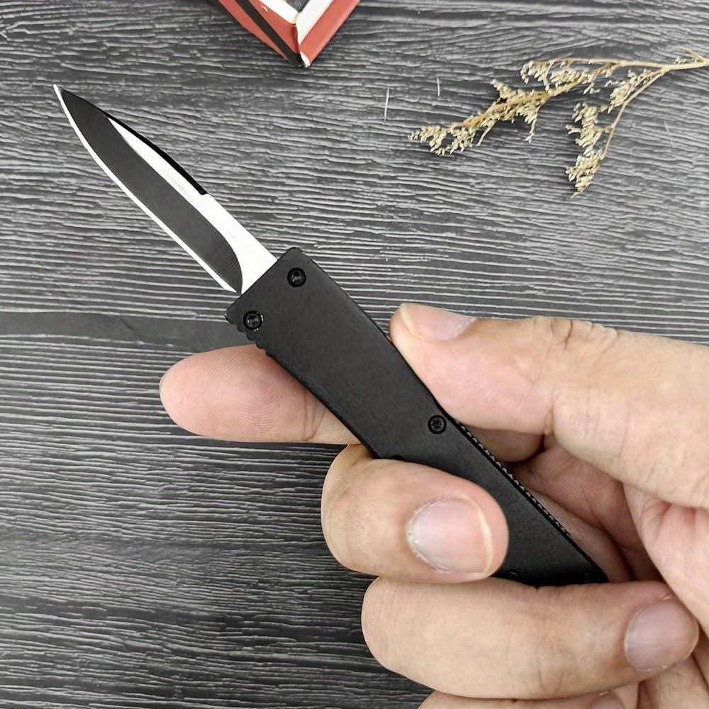 F147 Mini coltello pieghevole da esterno tascabile di sopravvivenza leggero Manico in lega di alluminio Lama 440C Coltello da campeggio EDC Multitools