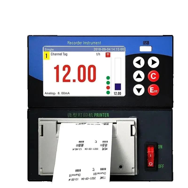 Registratore dati di vendita calda 2025 con software Monitoraggio della pressione della temperatura Allarme Stampa del registratore dati Modbus