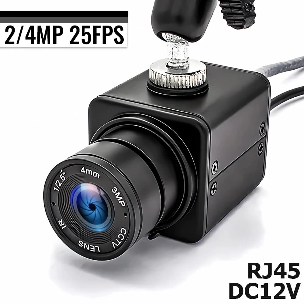 WGWK Mini telecamera IP 2/4MP DC12V 4mm 82 gradi H.265 HD Sicurezza Sorveglianza ad alta definizione Onvif P2P Sistema CCTV Webcam RJ45